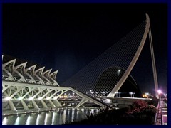 City of Arts and Sciences by night 32 - Príncipe Felipe Science Museum and El Pont de l'Assut de l'Or